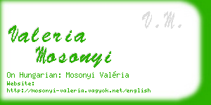 valeria mosonyi business card